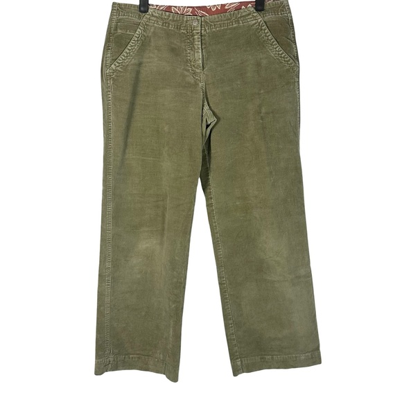 Horny Toad Pants - Horny Toad Tan Khaki Women’s Wide Leg Cropped Corduroy Pants Size 8